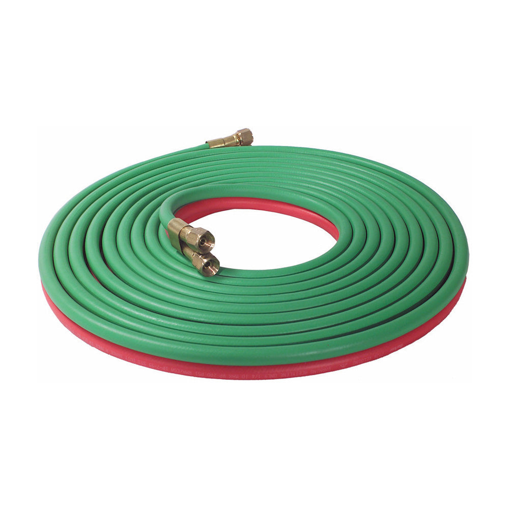 1/4 Inch x 50' Oxy-Acetylene Twin Hoses Red / Green