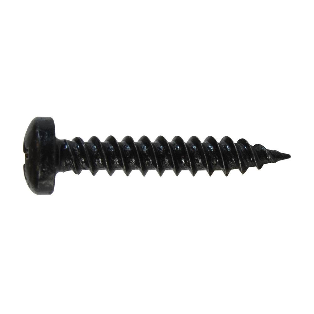 #8-15 x 1 Inch Black Powder Coated Type A Square Drive Pan Head Self-Tapping Sheet Metal Screw