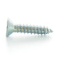 #12 x 3 Inch Zinc Plated Low Carbon Steel Flat - Countersunk Head Type-Ab Self-Tapping Sheet Metal Screw