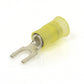 12-10 Awg #6 Stud Yellow Nylon Insulated Block Fork Terminal