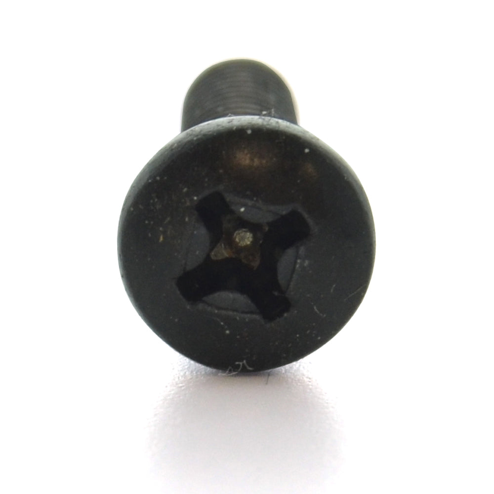 #8-32 x 3/8 Inch Coarse Black Oxide Steel #2 Phillips Drive Pan Head Machine Screw