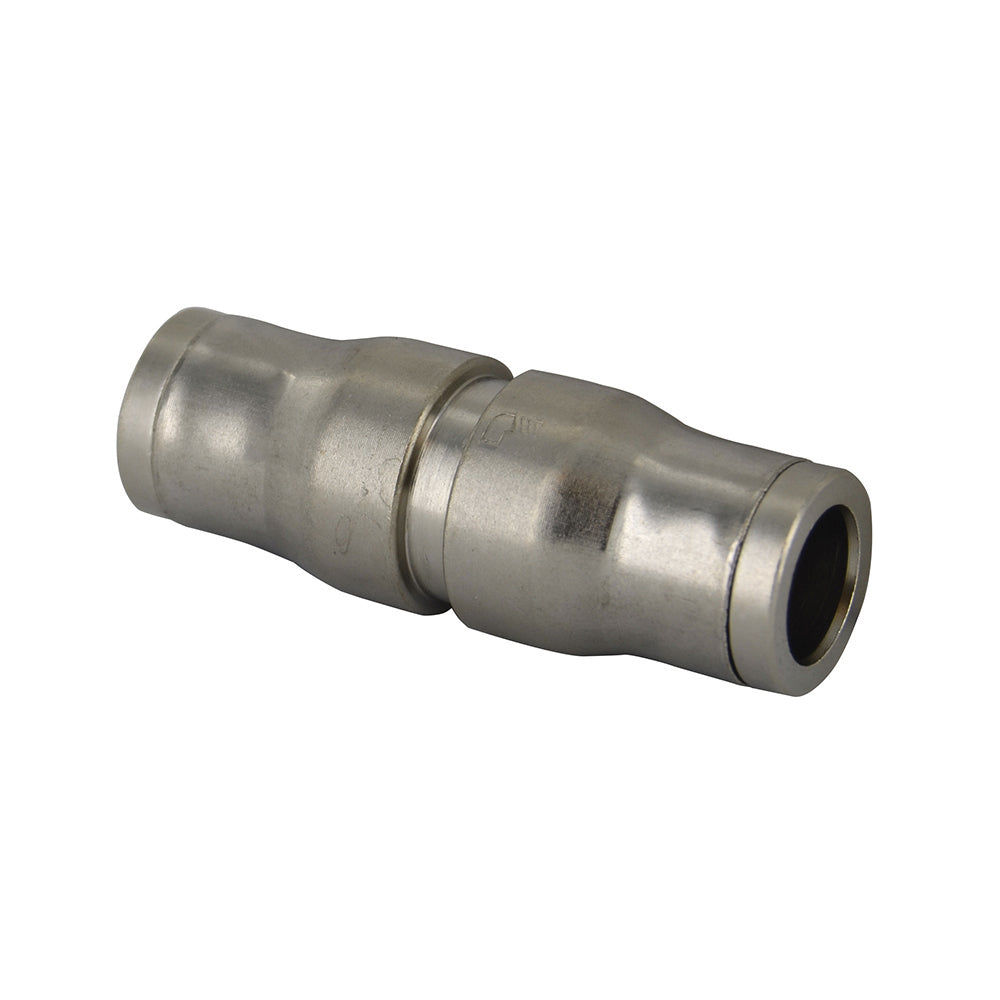 3/8 Inch Nickel Plated Brass Push-In Tube Union