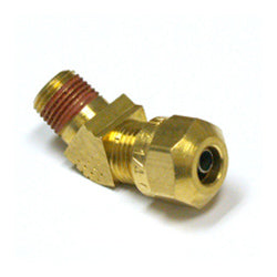 5/8 Tube x 1/2 Inch Brass 45 Degree Male Elbow D.O.T. Air Brake Fitting with Thread Sealant