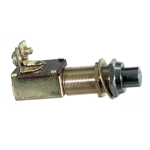 5/8 Inch-32 x 1-1/4 Inch Chrome  Push Button Switch Momentary On