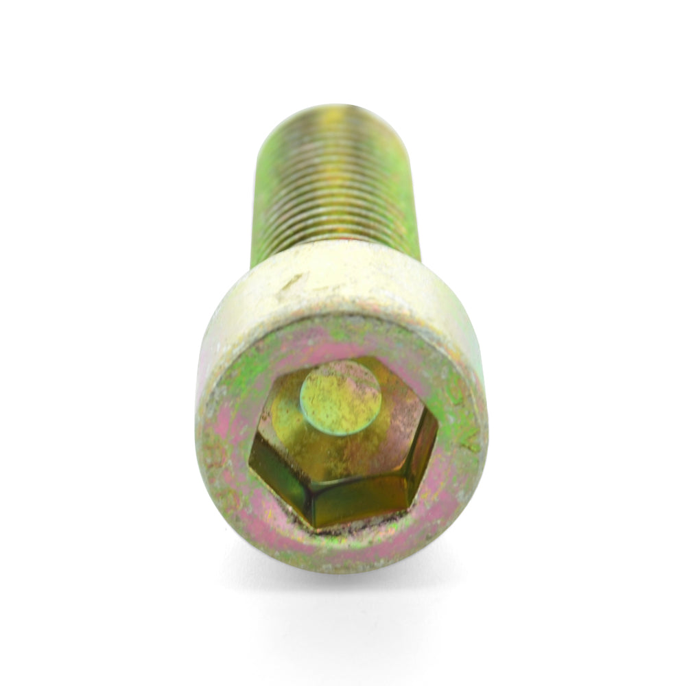 M8 x 1.25 x 30 mm Coarse Yellow Zinc Alloy Steel Socket Cap Screw
