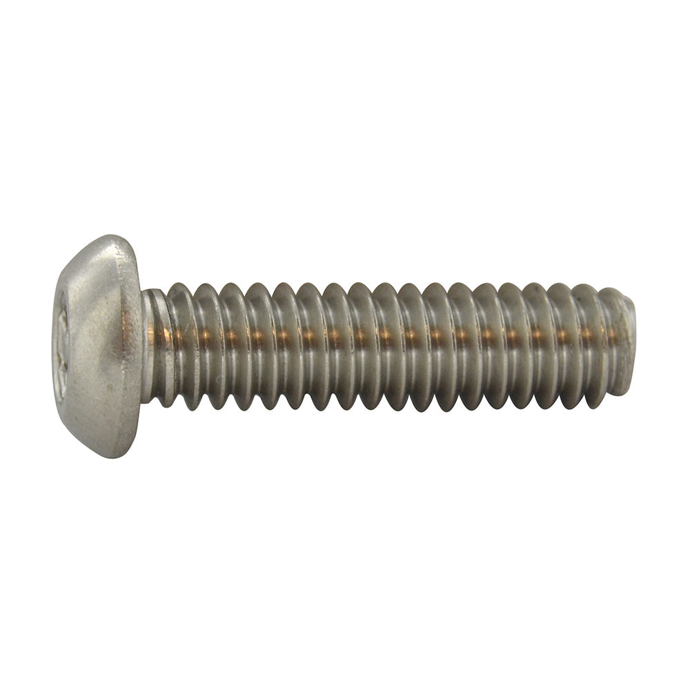 #10-24 x 1 Inch Stainless Steel Torx Pin Button Head Tamper Resistant Machine Screw