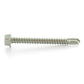 #14-14 x 5 Inch Zinc Plated Low Carbon Steel #3 Point Indented Hex Washer Head Self-Drilling Tek Screw