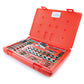 Gold Hi-Tungsten and Hi-Molybdenum Tool Steel 40 Pieces Straight Flute Tap and Hex Die Set