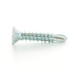 #6 x 5/8 Inch Zinc Plated Low Carbon Steel #2 Point Flat - Countersunk Head Self-Drilling Tek Screw