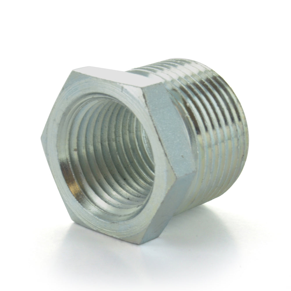 1" X 3/4" Schedule 40  Male NPT X Female NPT Galvanized Welded Malleable Iron Hex Bushing USA