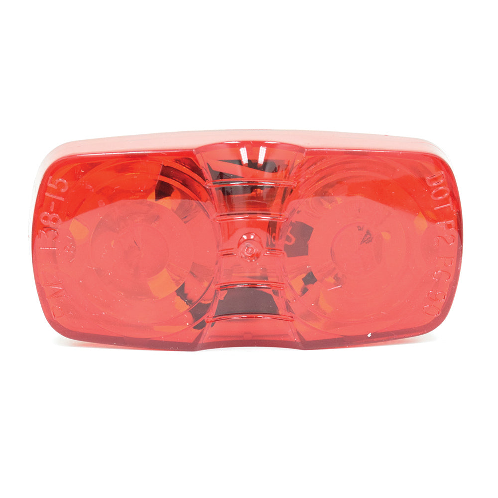 4 Inch x 2 Inch 12 Diode Clearance/Side Marker Light Red with 2 .180 bullets