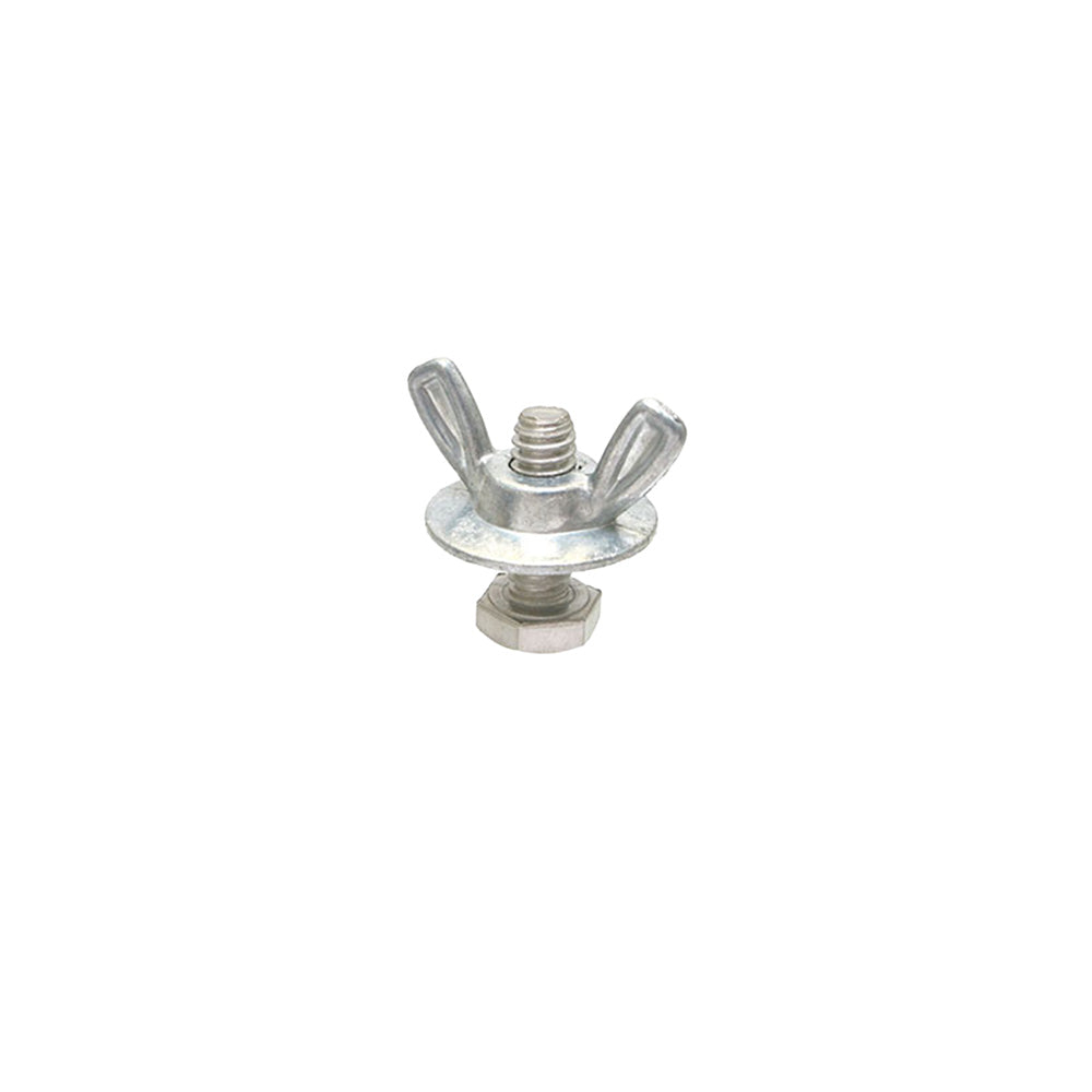 1/4-20 Washer Base Wing Nut Nickel Plated Zinc