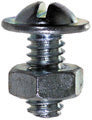 1/4-20 x 9/16 Inch Truss Head Slotted Drive Bright Zinc Steel Machine Screw With Hex Nut