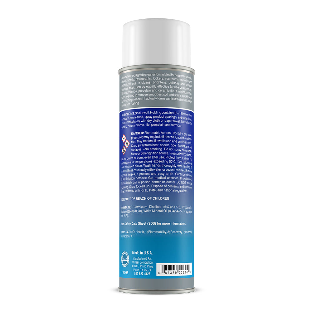 Fastserv Spectacle Stainless Steel Cleaner - 14.5 Oz Net Weight Aerosol