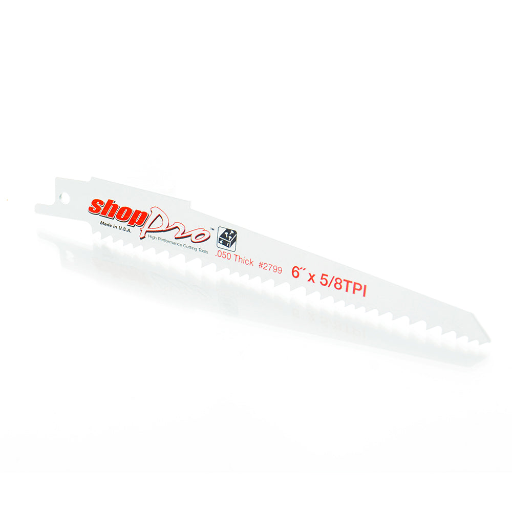 ShopPro 6 x 3/4 x .050 Cobalt Wood Reciprocating Saw Blade - 5/8 Tpi