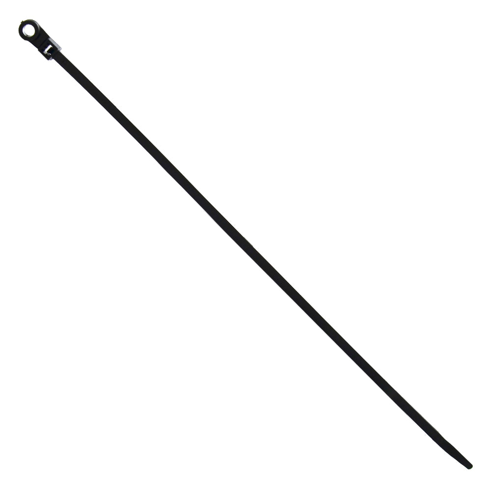 Wire Tie Screw Mt Blk 8"