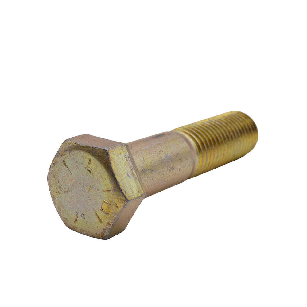 7/16-14 x 3-1/2 Inch Coarse Grade 8 Yellow Zinc Steel Hex Head Cap Screw Usa