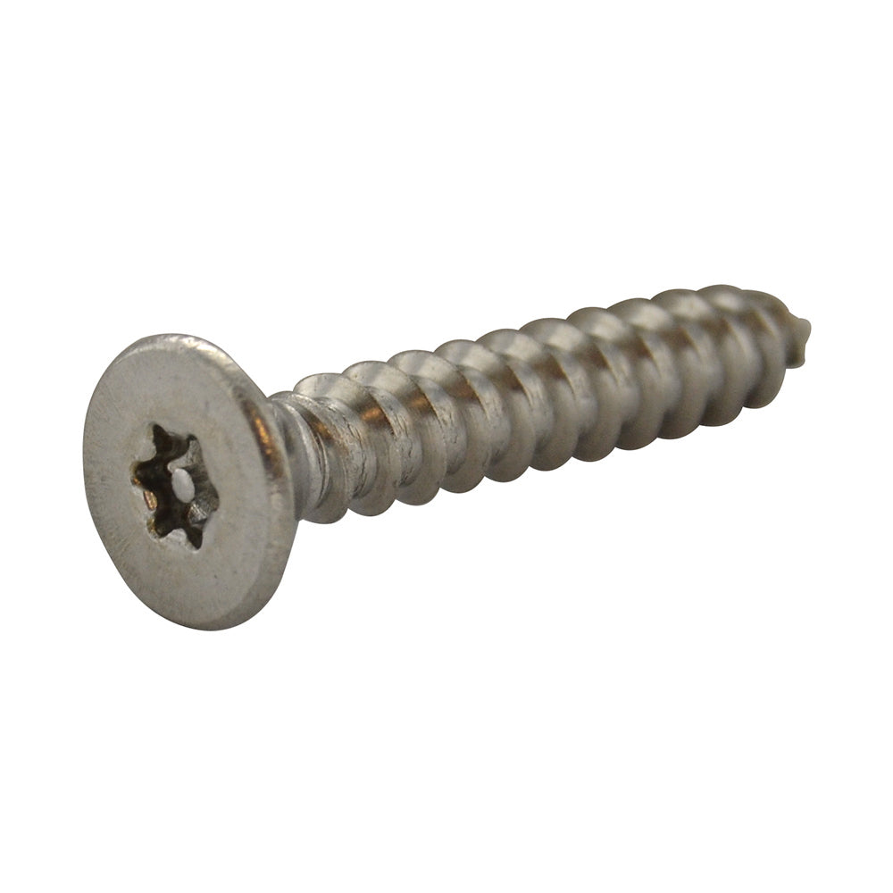 #8 x 1 Inch Stainless Steel Torx Pin Flat Head Tamper Resistant Sheet Metal Screw