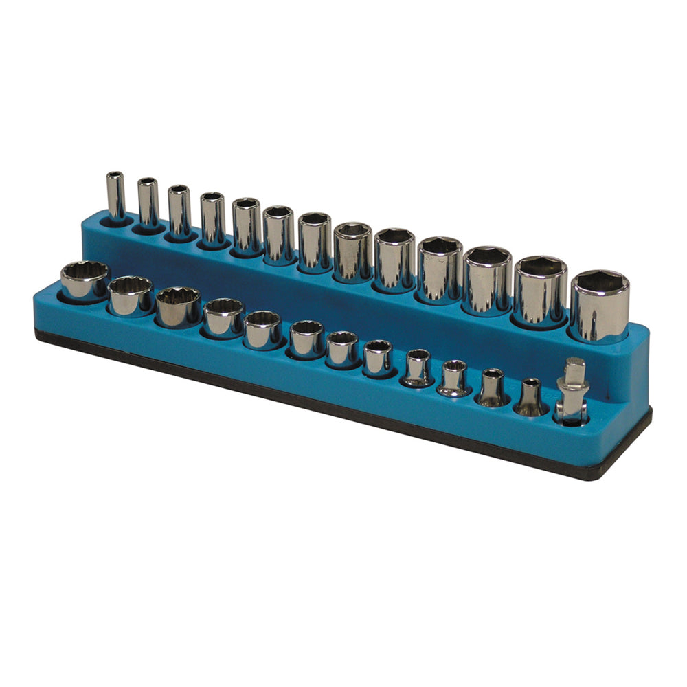 1/4 Inch Drive Magna Caddy Shallow / Deep Socket Holder Blue