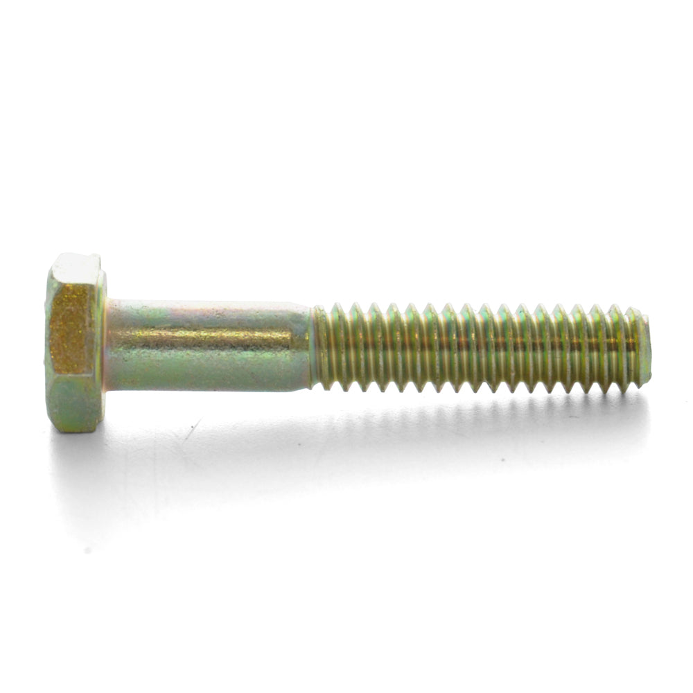 3/8-16 x 6-1/2 Inch Coarse Grade 8 Yellow Zinc Steel Hex Head Cap Screw