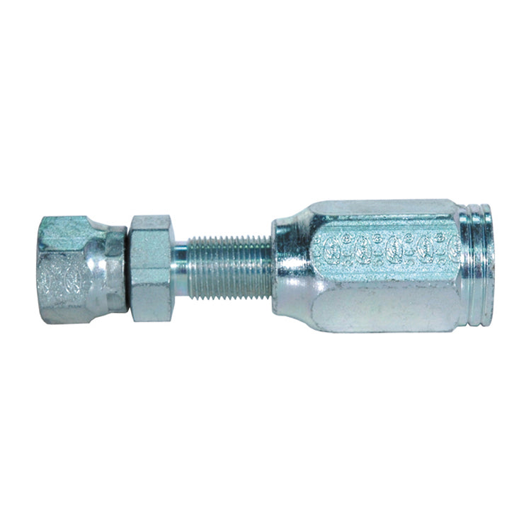 #12 x 1/2 Inch x 12 mm Female DIN 24 Degree Cone Swivel - Heavy Series with O-Ring Tuffcoat Lead Free MegaCrimp Coupling