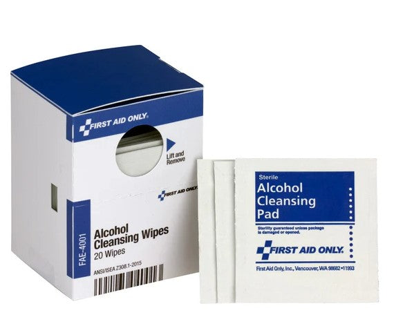 ALCOHOL WIPES, 20/BX
