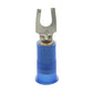 16-14 Awg #6 Stud Blue Nylon Insulated Block Fork Terminal