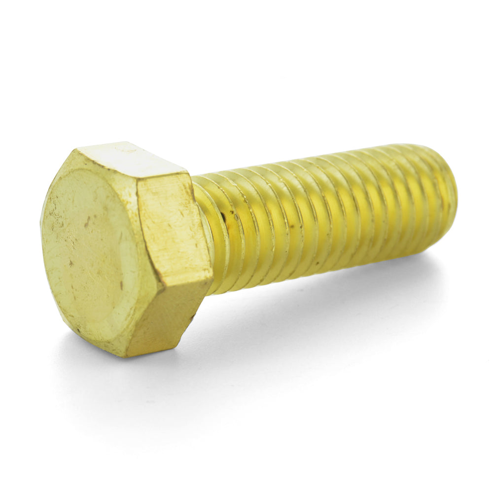 5/8-11 x 3 Inch Coarse Plain Brass Hex Head Cap Screw