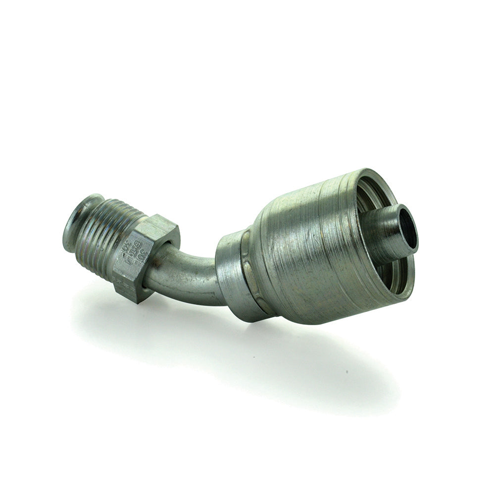 3/8 Inch x 5/8-18 Inverted Male Swivel 45 Degree Elbow Z Series Weatherhead Fitting