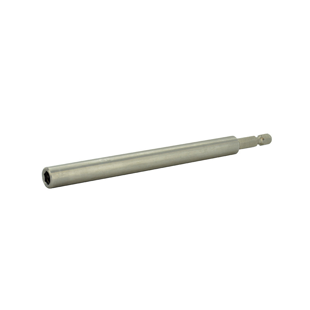1/4 Inch Hex Drive 1/4 Inch Shank 6 Inch Length Stainless Steel Magnetic Bit Holder With C-Ring