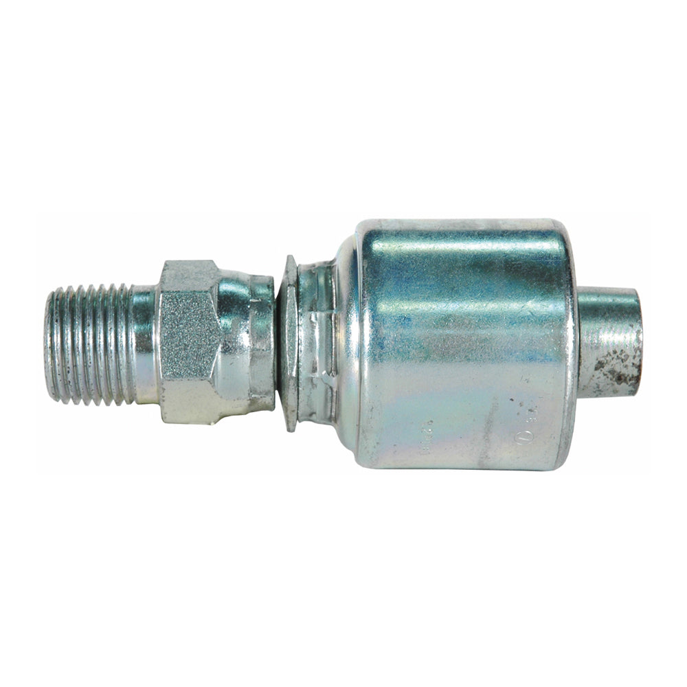 1/2 Inch x 3/4 Inch Male Pipe Swivel (NPTF - Without 30 Degree Cone Seat) Tuffcoat Lead Free MegaCrimp Coupling