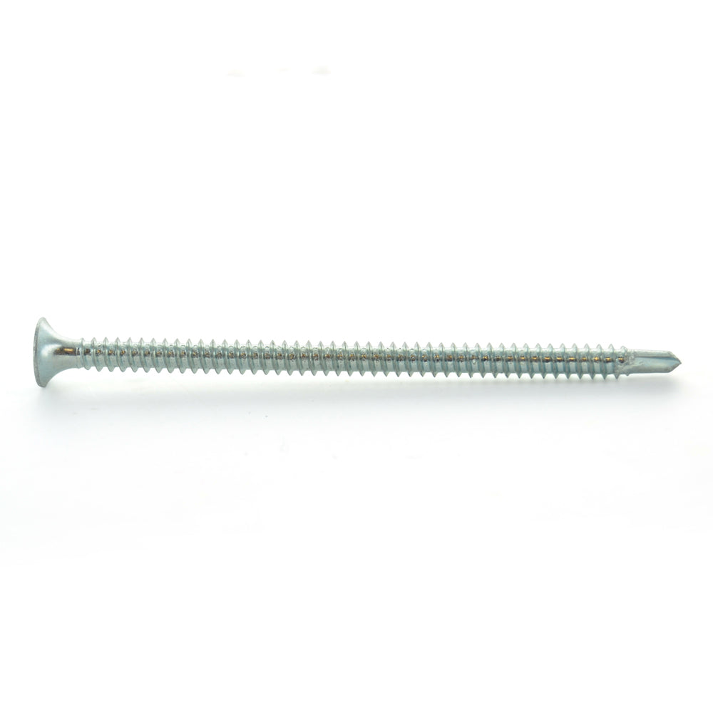 #8 x 2-5/8 Inch #2 Point #2 Phillips Drive Bugle Head Zinc Plated Steel Drywall Self-Drilling Tek Screw
