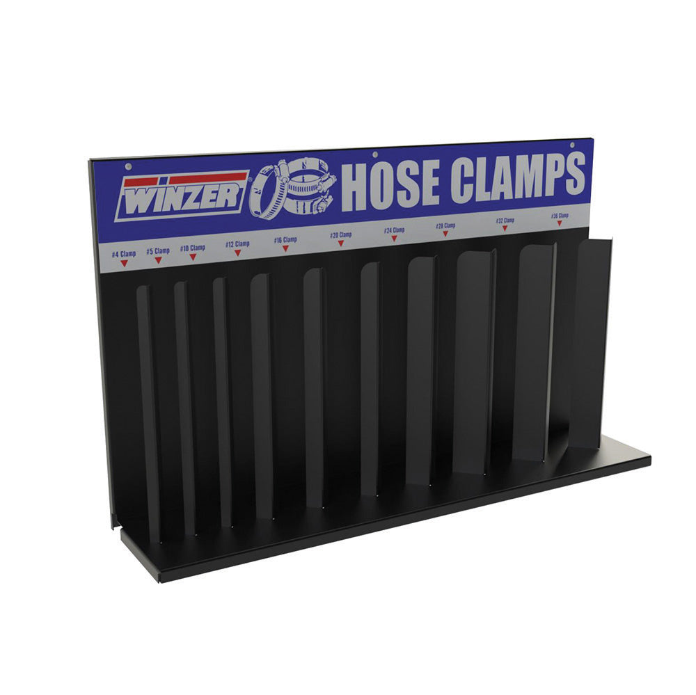 23-1/4 Inch x 15-1/8 Inch x 5-1/4 Inch Cold Rolled Steel 5 Loop Hose Clamp Rack