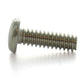 #10-24 x 1-1/4 Inch Coarse Plain 18-8 (A2) Stainless Steel Slotted Drive Pan Head Machine Screw