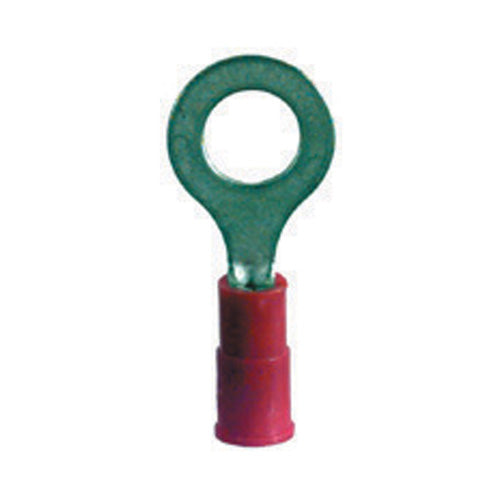 22-18 Gauge Ring Terminal 1/4" Stud Pvc Insulated Red