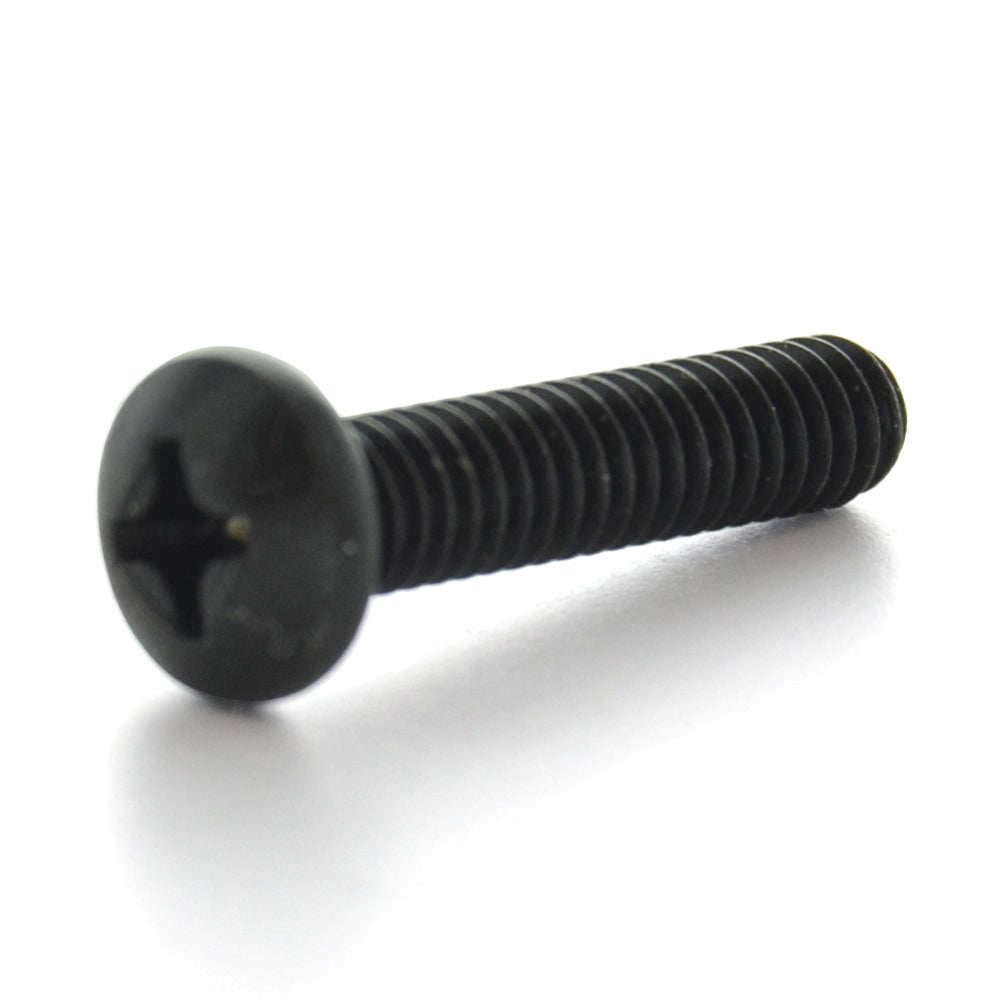 #8-32 x 3/8 Inch Coarse Black Oxide Steel #2 Phillips Drive Pan Head Machine Screw