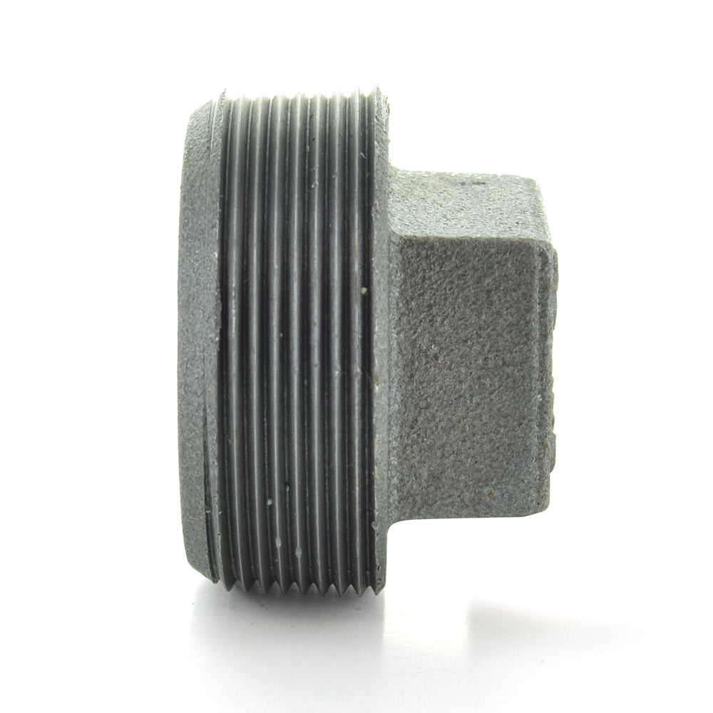 1/4" Schedule 40 Male NPT Black Malleable Iron Square Head Pipe Plug