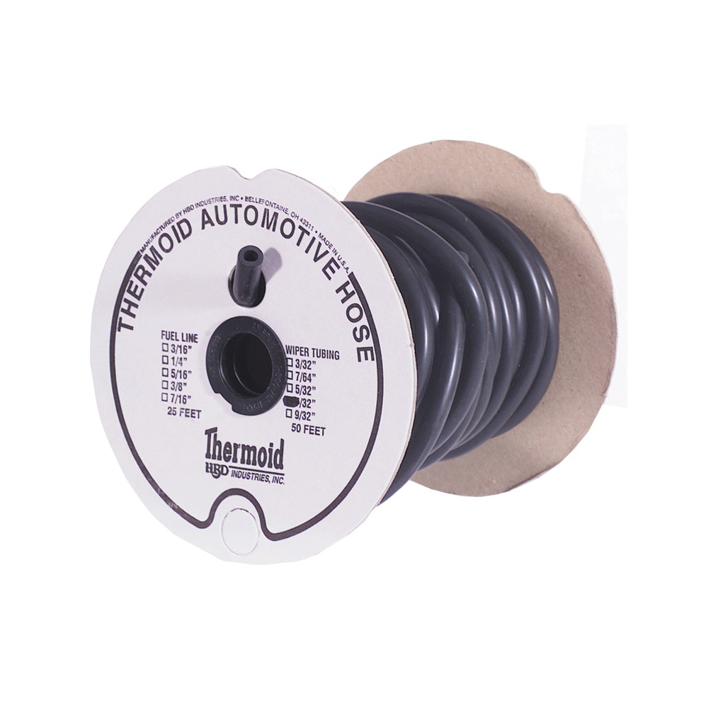 7/64 Inch x 50 ft Roll Black Solid Epdm Vacuum and Washer Fluid Hose
