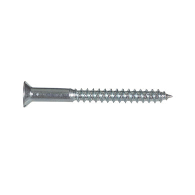 #5 x 3/4 Inch Zinc Plated Low Carbon Steel Slotted Flat Head Wood Screw