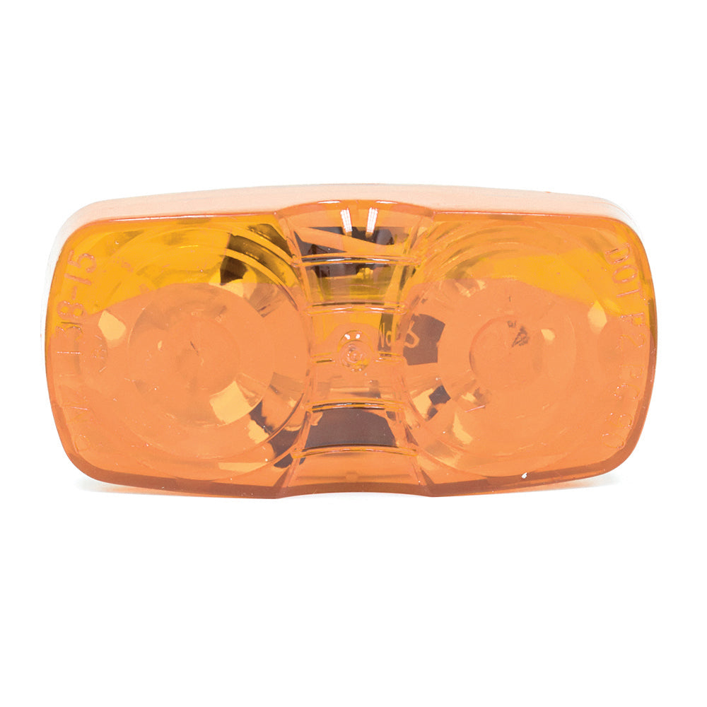 4 Inch x 2 Inch 12 Diode Clearance/Side Marker Light Amber with 2 .180 bullets