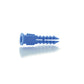 8-10-12 Blue Polyethylene Plastic Conical Ribbed Plug Anchor