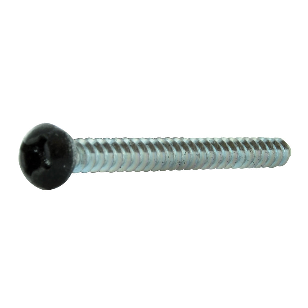 #8 x 3/4 Inch Pan Head Sheet Metal Screw Square Drive Black Head