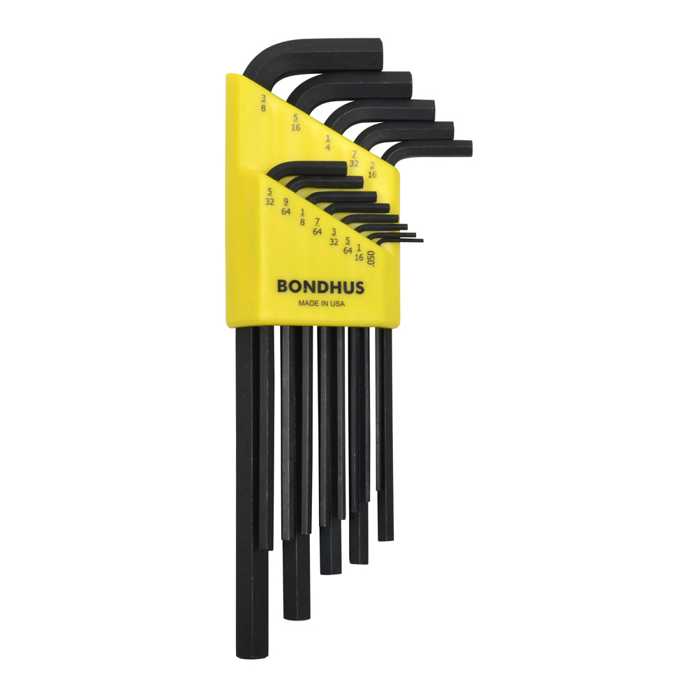 0.050 Inch To 3/8 Inch x L-Handle Long Arm Hex Key Set