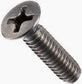 #8-32 x 3/4 Inch Fine Plain 316 (A4) Stainless Steel #2 Phillips Drive Flat Countersunk Head Machine Screw