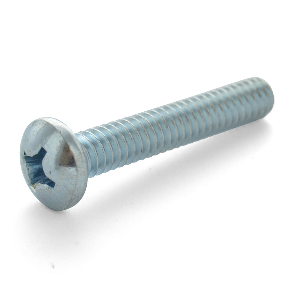 #10-24 x 3/4 Inch Coarse Zinc Plated Steel #2 Phillips Drive Pan Head Machine Screw