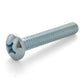 1/4-20 x 1/2 Inch Coarse Zinc Plated Steel #3 Phillips Drive Pan Head Machine Screw