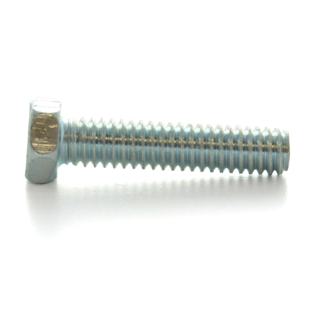 #10-24 x 1/2 Inch Coarse Zinc Plated Steel External Hex Slotted Drive Hex Head Machine Screw