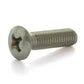 #8-32 x 2 Inch Coarse Plain 18-8 (A2) Stainless Steel #2 Phillips Drive Oval Countersunk Head Machine Screw