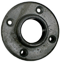2" Threaded Schedule 40 Black Malleable Iron Floor Flange