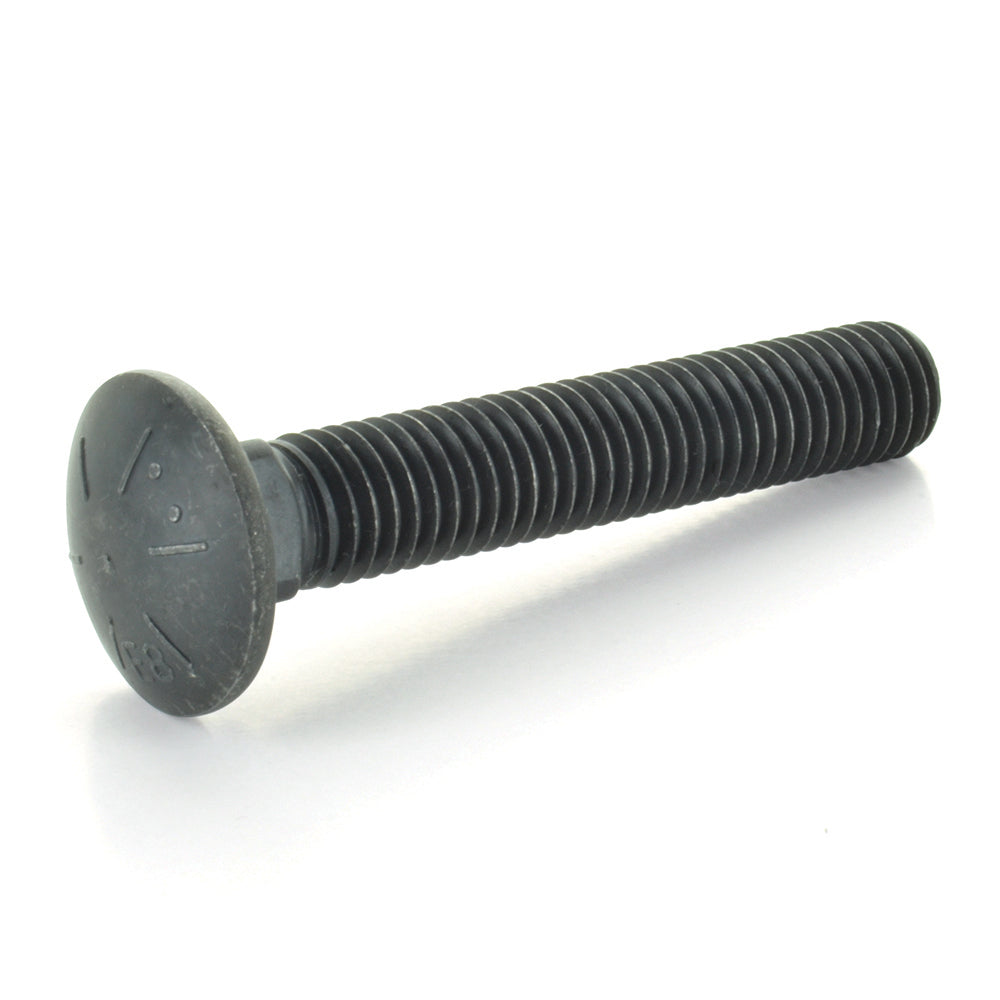 1/2-13 Inch x 4-1/2 Inch Full Thread Grade 8 Carriage / Shaker Screen Bolt Plain Coarse